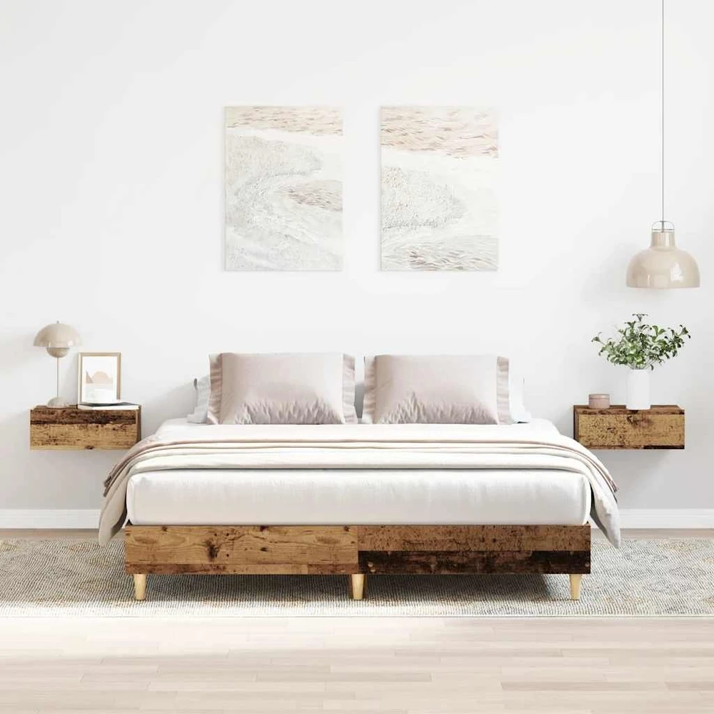 Lovos rėmas be čiužinio, medienos dizaino, 150x200 cm