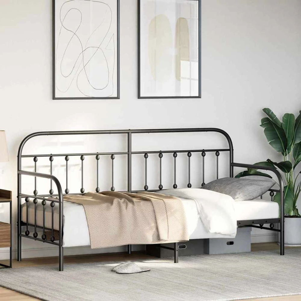 Lova Dienos lovos rėmas Juoda 75 x 190 cm