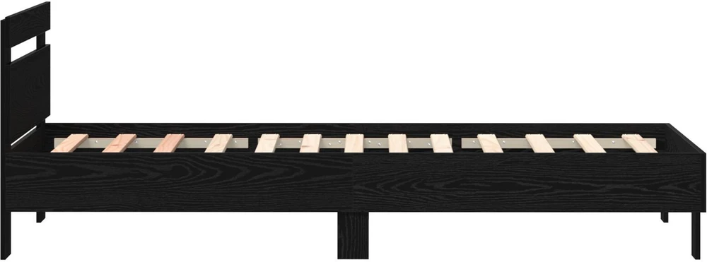 Lova Lovos rėmas Juodas ąžuolas 90 x 200 cm Apdirbta mediena