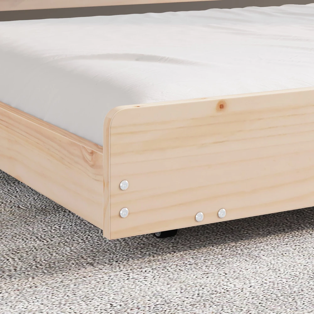 Lova Lovos rėmas Ruda 80 x 200 cm Pušies medienos masyvas