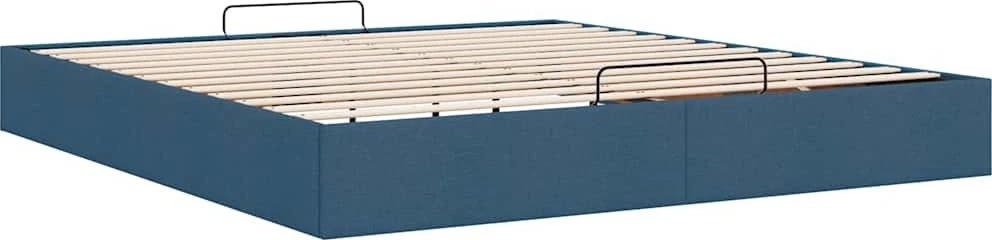 Osmanų lovos rėmas be čiužinio Mėlynas 200x200 cm audinys