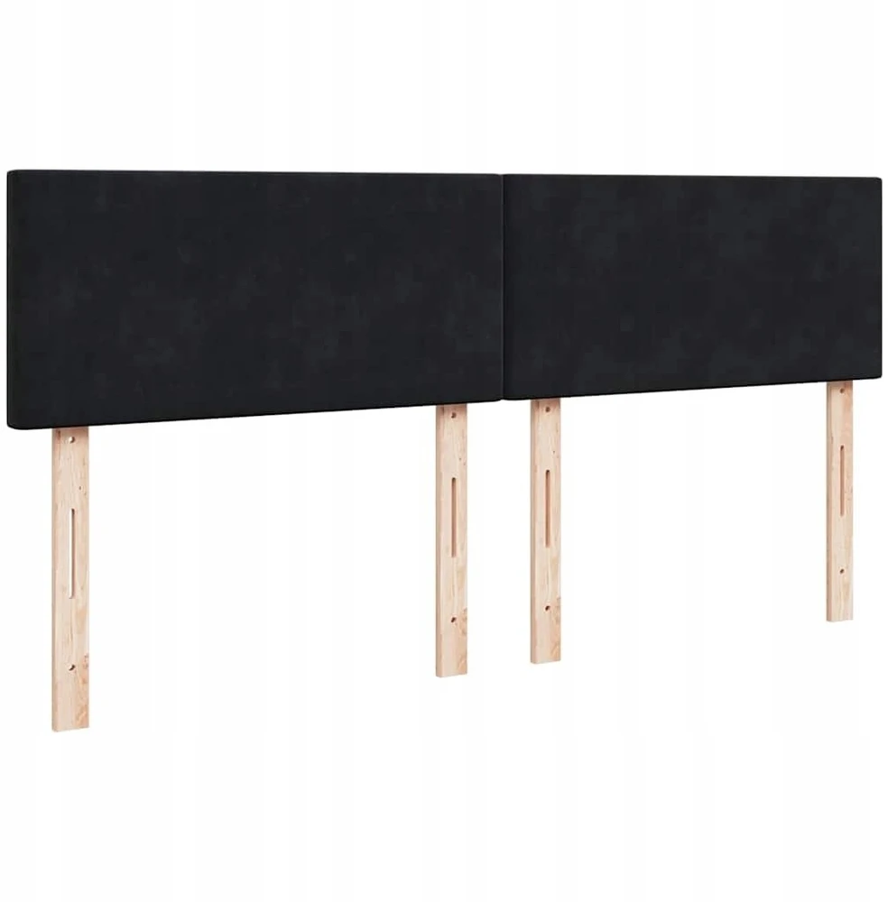 Osmanų lova su čiužiniu ir LED Juodas 160x200cm Velvet