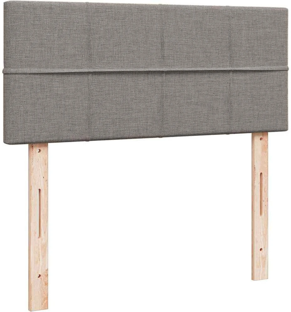 Osmanų lovos rėmas su čiužiniu, taupe, 120x200cm, audinys