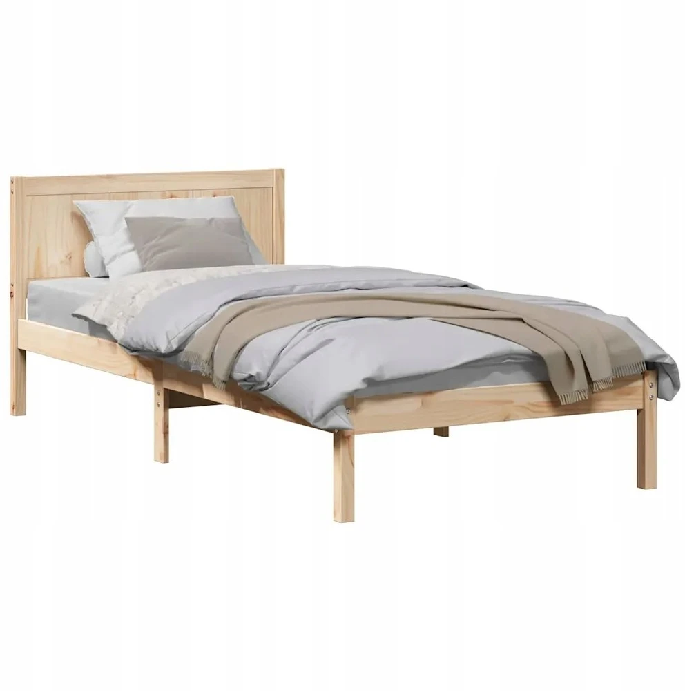 Lova Lovos rėmas Ruda 90 x 190 cm Pušies medienos masyvas
