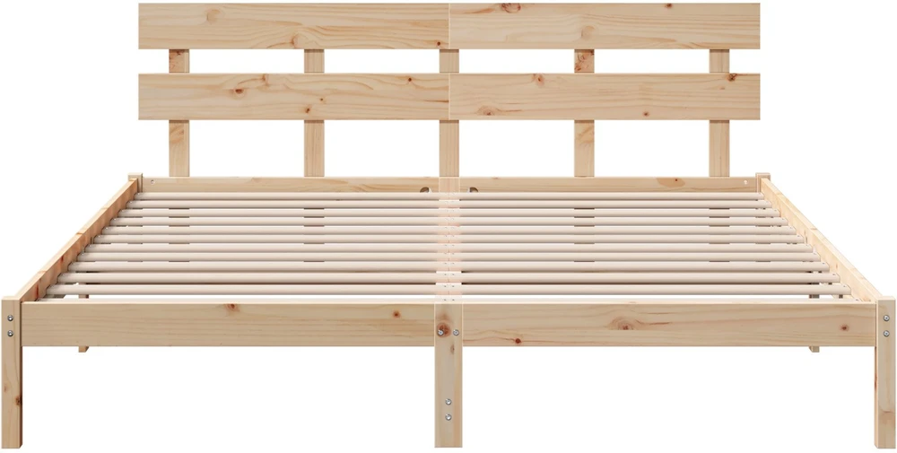 Lovos rėmas Ruda 180 x 200 cm Pušies medienos masyvas