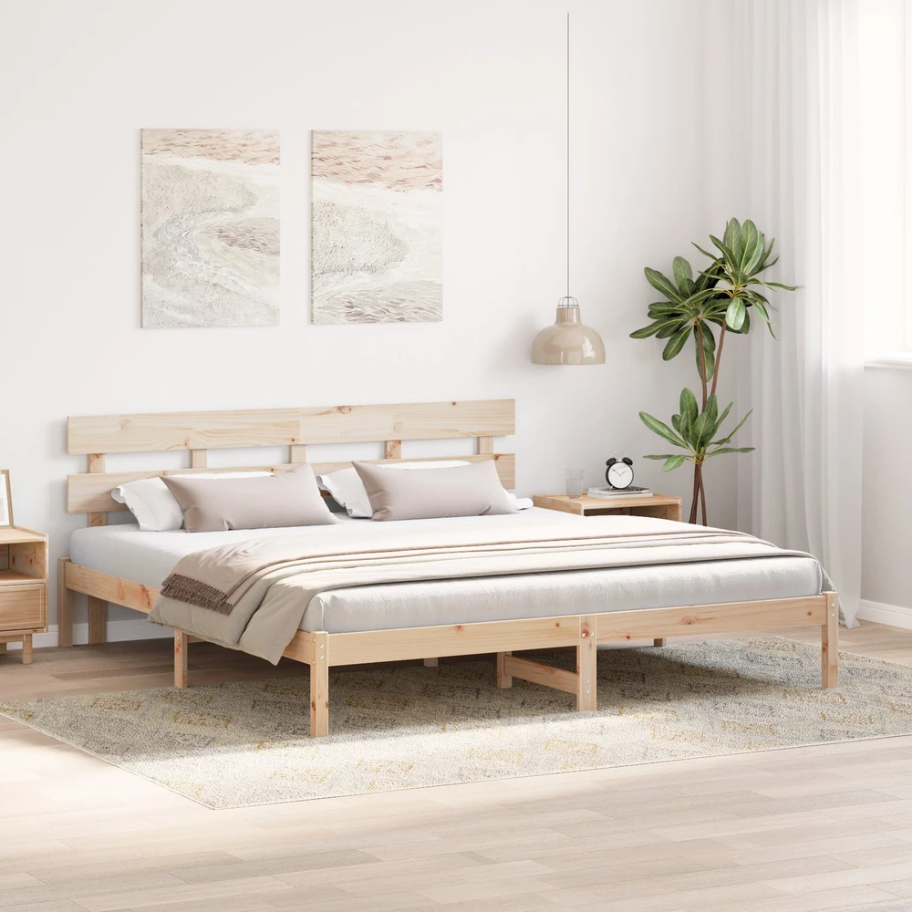 Lovos rėmas Ruda 180 x 200 cm Pušies medienos masyvas