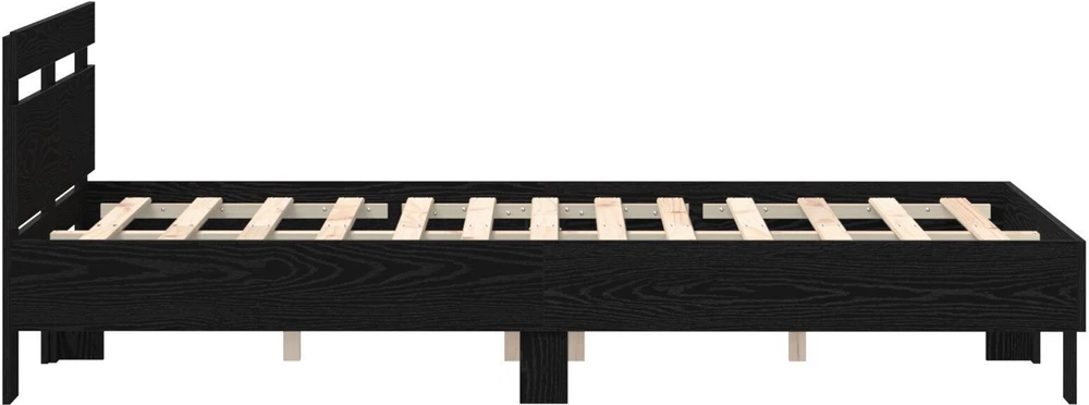 Lova Lovos rėmas Juodas ąžuolas 135 x 190 cm Apdirbta mediena