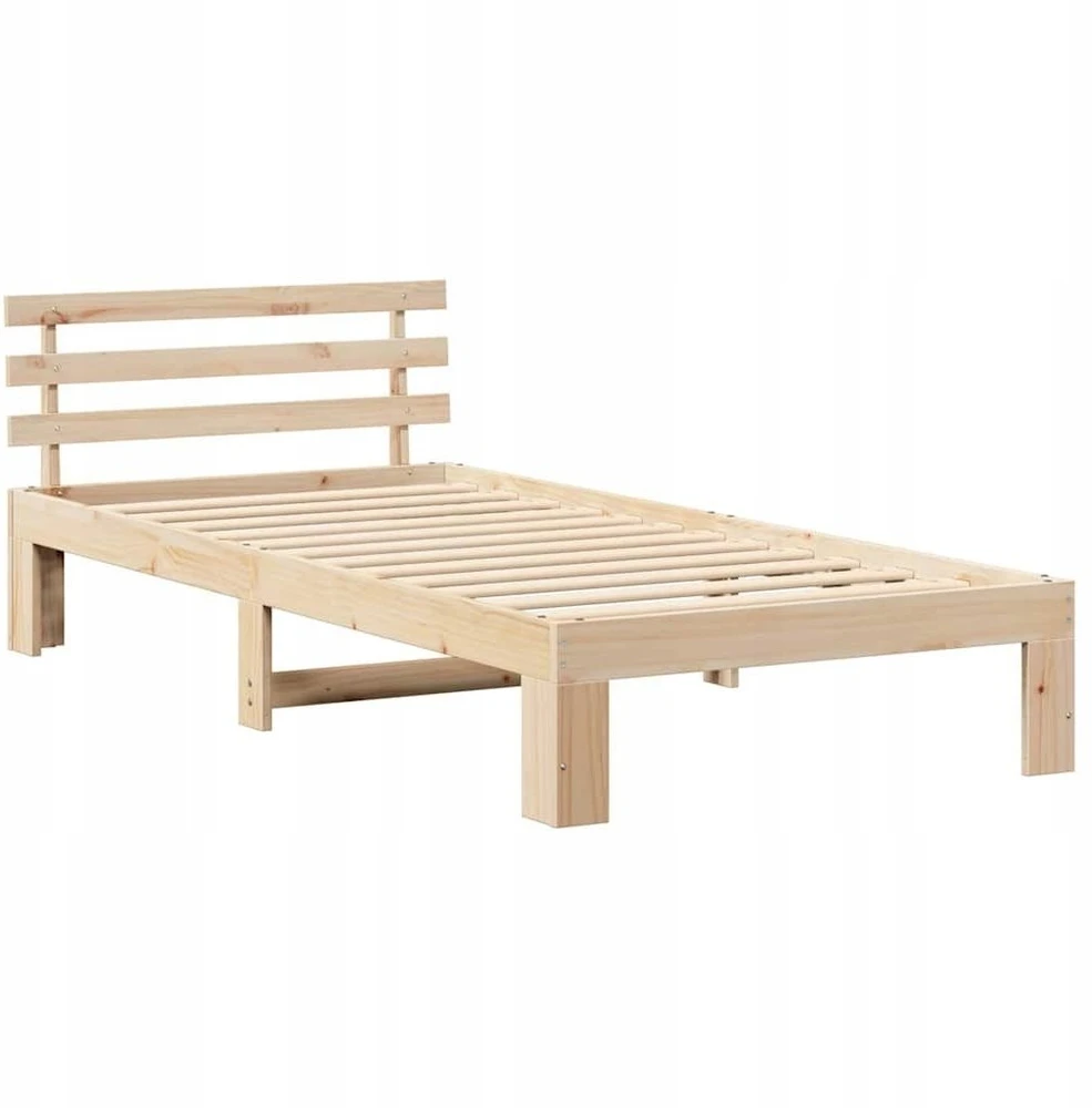 Lova Lovos rėmas Natūrali 90 x 190 cm Kietos pušies mediena