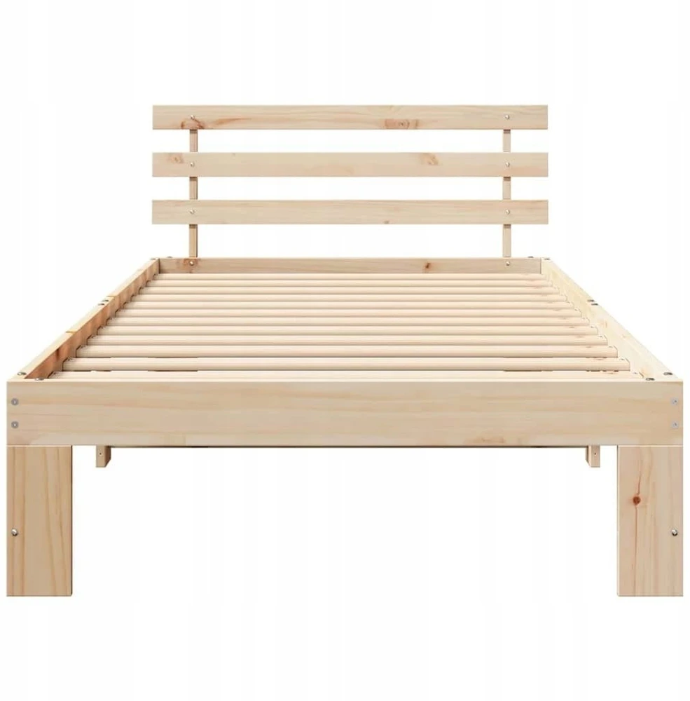 Lova Lovos rėmas Natūrali 90 x 190 cm Kietos pušies mediena