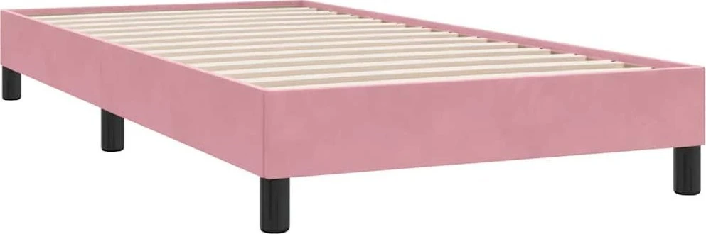 Lova Lovos rėmas be čiužinio Rožinis 90x210 cm aksomas