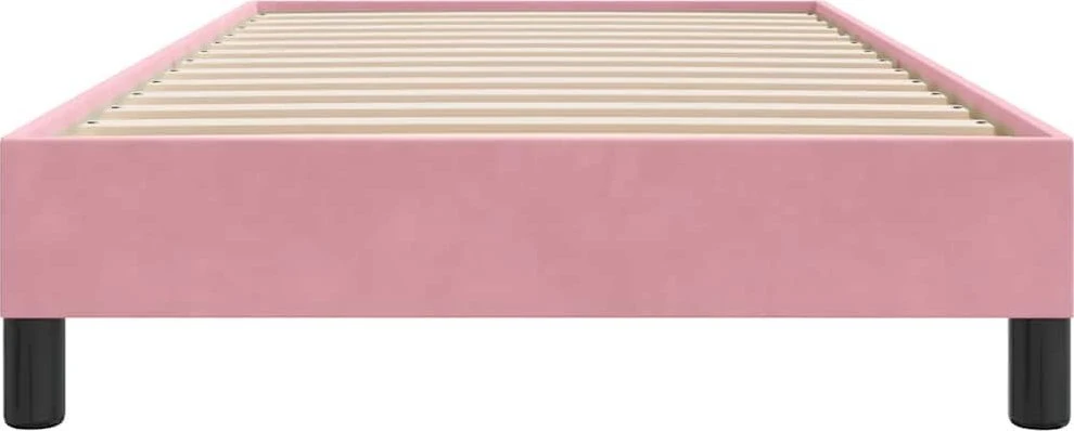 Lova Lovos rėmas be čiužinio Rožinis 90x220 cm aksomas