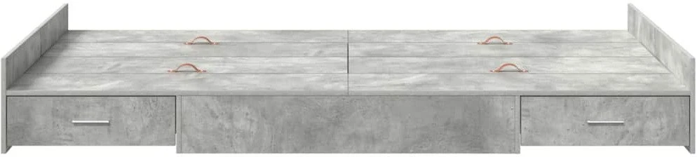 Lova su daiktų laikymo vieta Betono pilka 120 x 190 cm