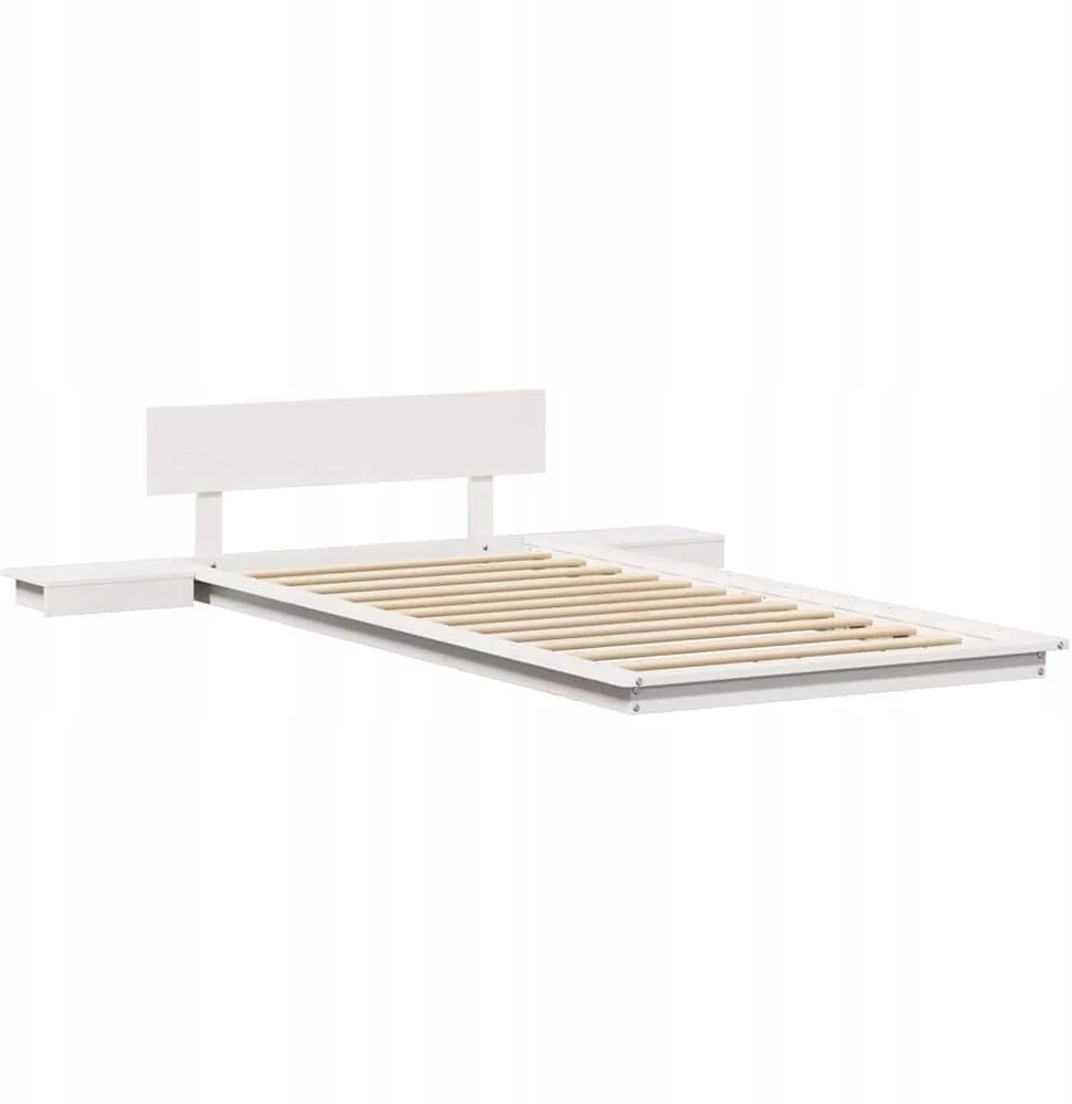 Lovos rėmas Balta 90 x 190 cm Medis
