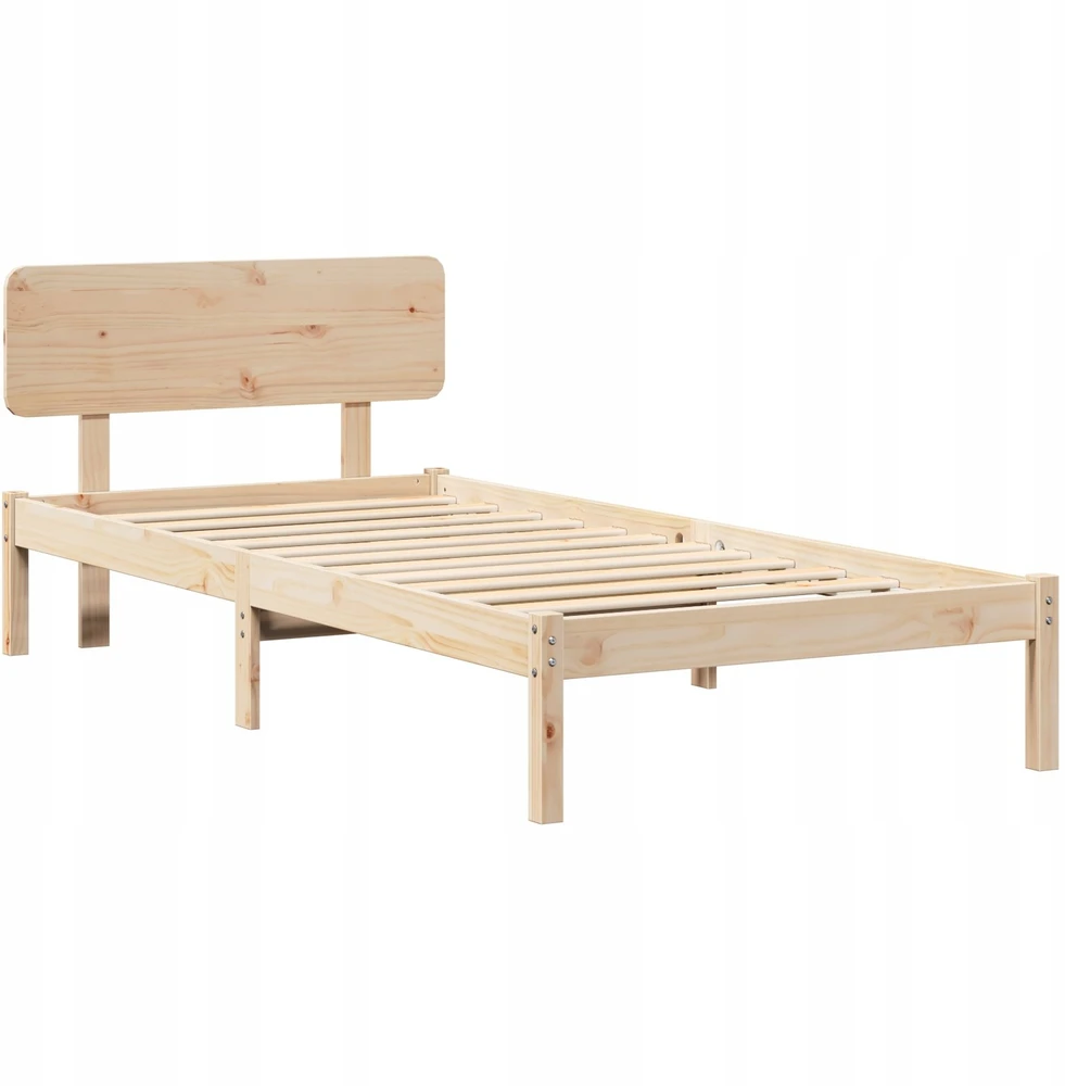 Lova Lovos rėmas Natūrali 90 x 190 cm Kietos pušies mediena