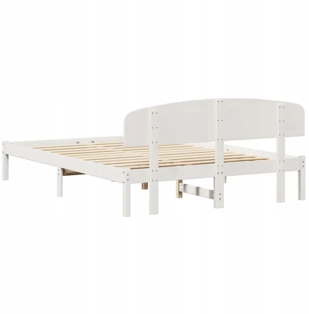 Lovos rėmas Balta 160 x 200 cm Kietos pušies mediena