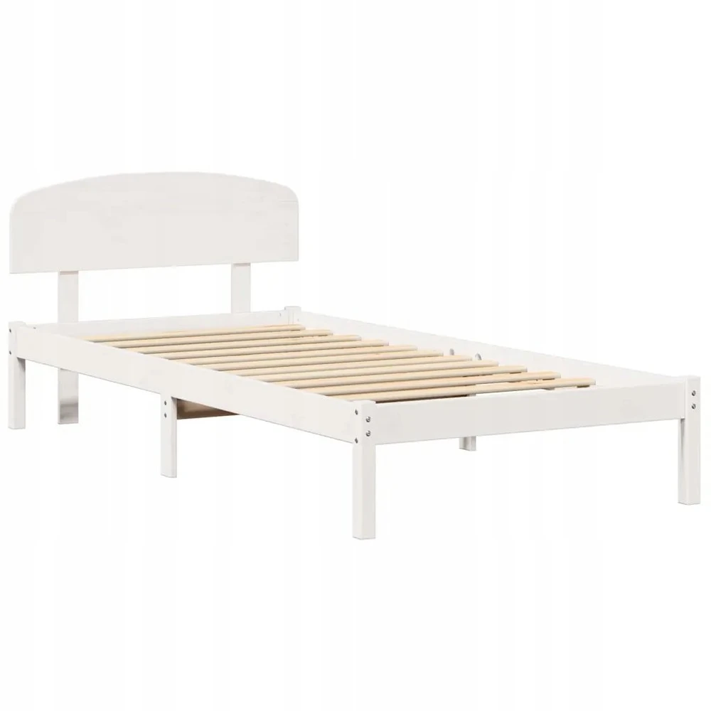 Lovos rėmas Balta 80 x 200 cm Kietos pušies mediena