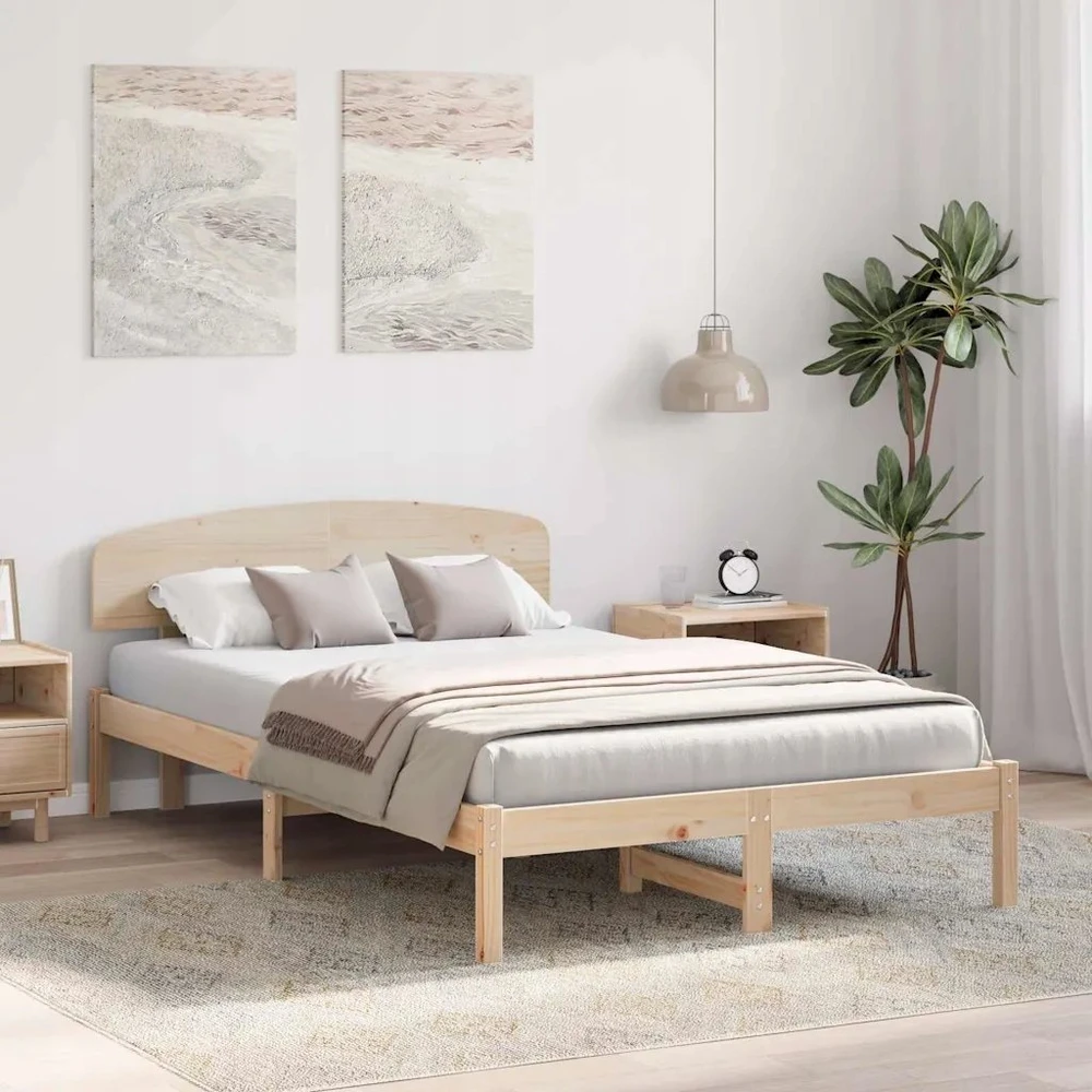 Lovos rėmas Natūrali 120 x 200 cm Kietos pušies mediena