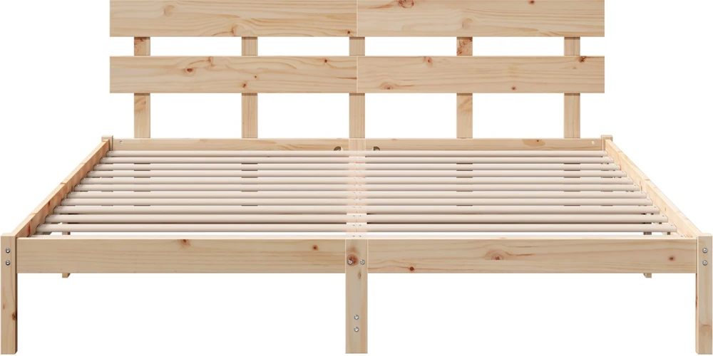 Lovos rėmas Ruda 200 x 200 cm Pušies medienos masyvas