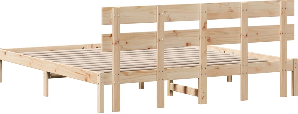 Lovos rėmas Ruda 200 x 200 cm Pušies medienos masyvas