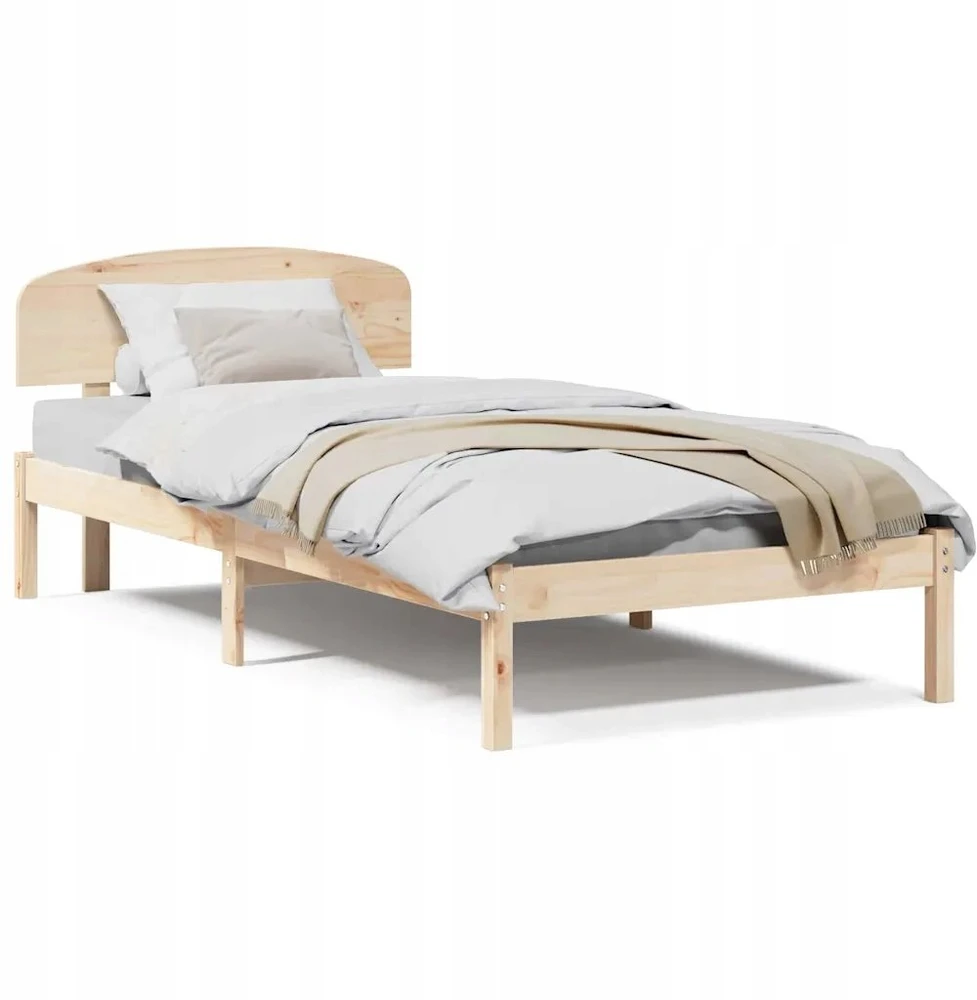 Lovos rėmas Natūrali 90 x 190 cm Kietos pušies mediena