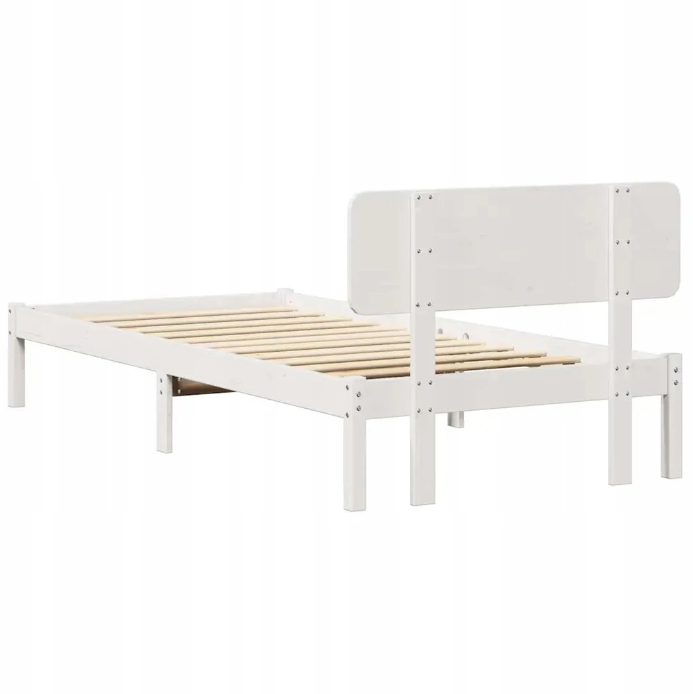 Lova Lovos rėmas Balta 75 x 190 cm Kietos pušies mediena