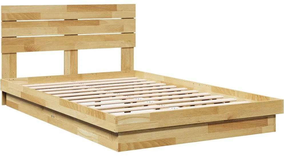 lovos rėmas su galvūgaliu be čiužinio 120x200 cm ąžuolo masyvo