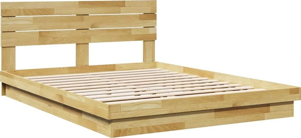 lovos rėmas su galvūgaliu be čiužinio 150x200 cm ąžuolo masyvo
