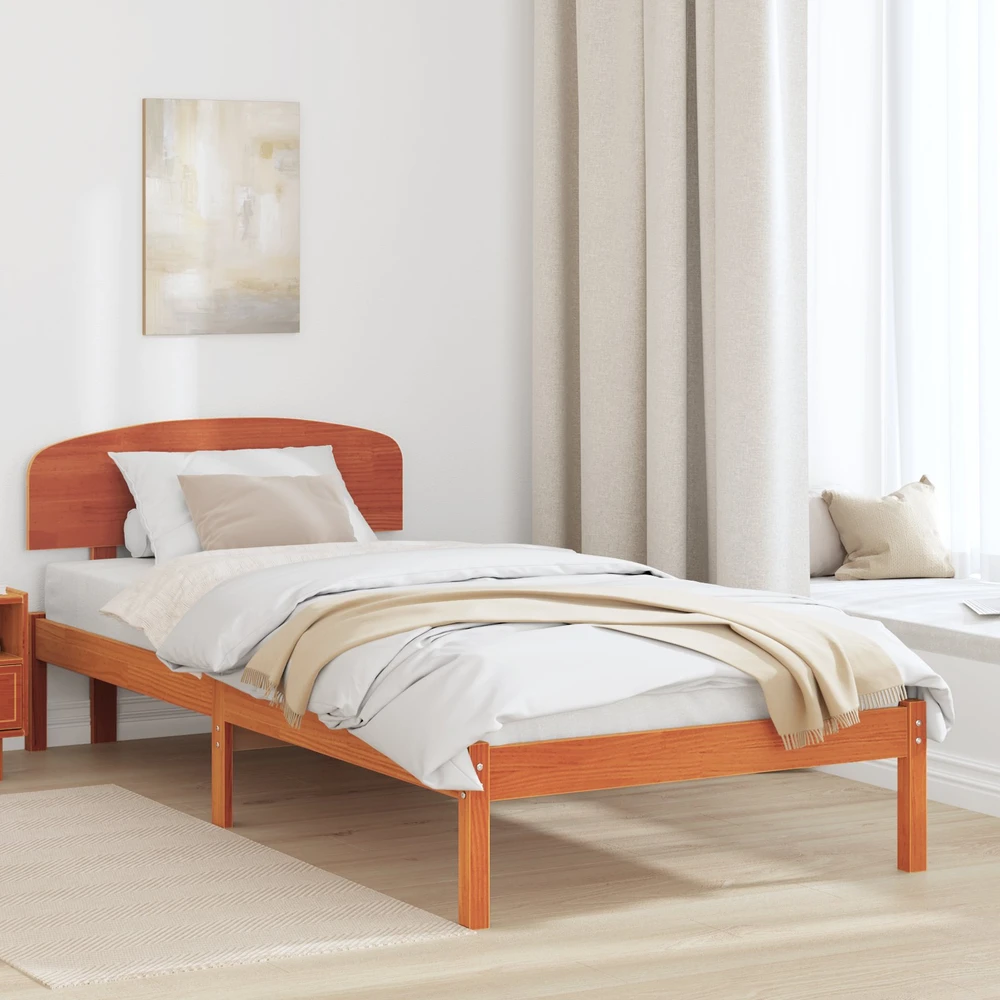 Lovos rėmas Vaško ruda 90 x 200 cm Kietos pušies mediena