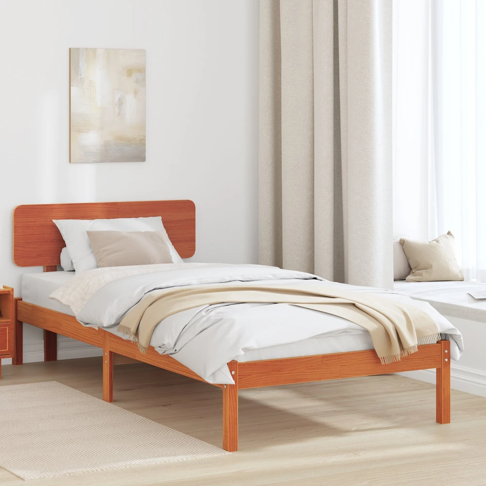Lova Lovos rėmas Vaško ruda 75 x 190 cm Kietos pušies mediena