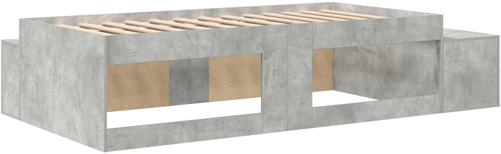 Lova su daiktų laikymo vieta Betono pilka 75 cm