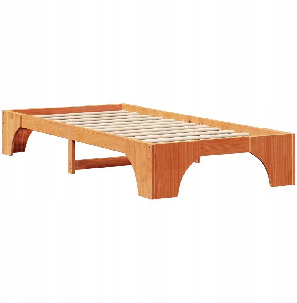 Lova Lovos rėmas Vaško ruda 75 x 190 cm Kietos pušies mediena