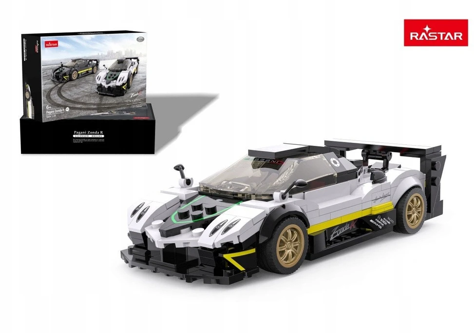Konstruktorius Pagani Zonda R Pads Baltas automobilis 1:28 RASTAR
