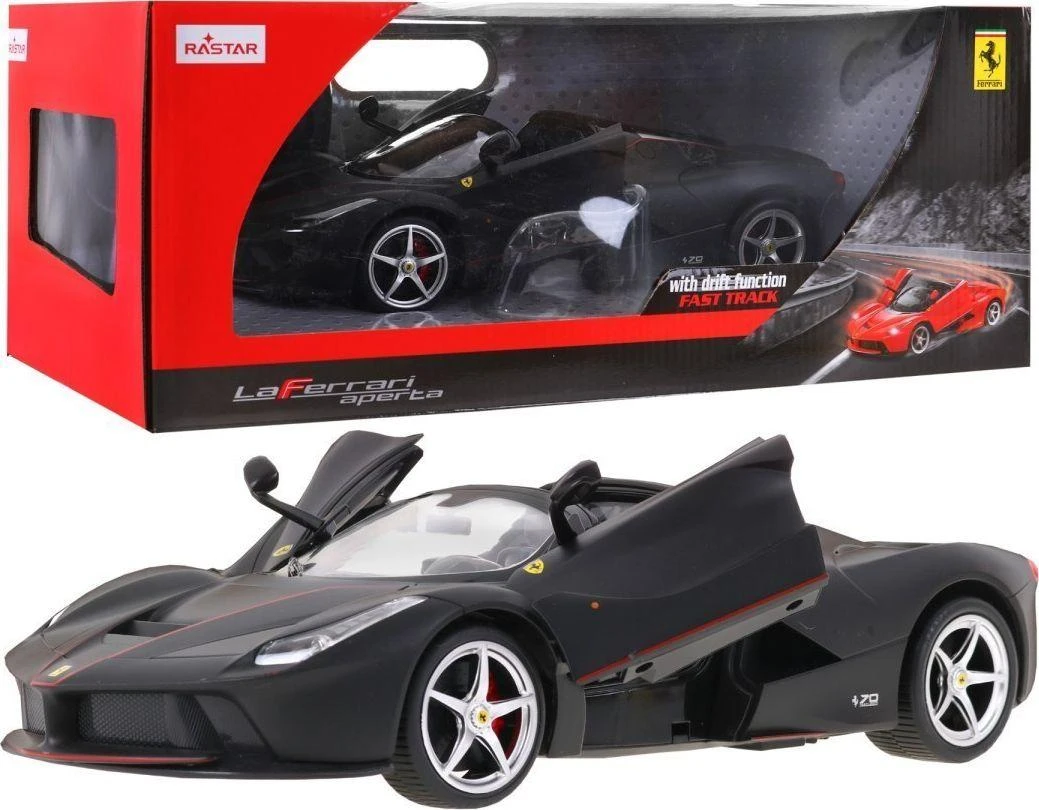Ferrari LaFerrari Aperta juoda RASTAR modelis 1:14 Zdalnie sterowane auto + pilot 2,4 GHz