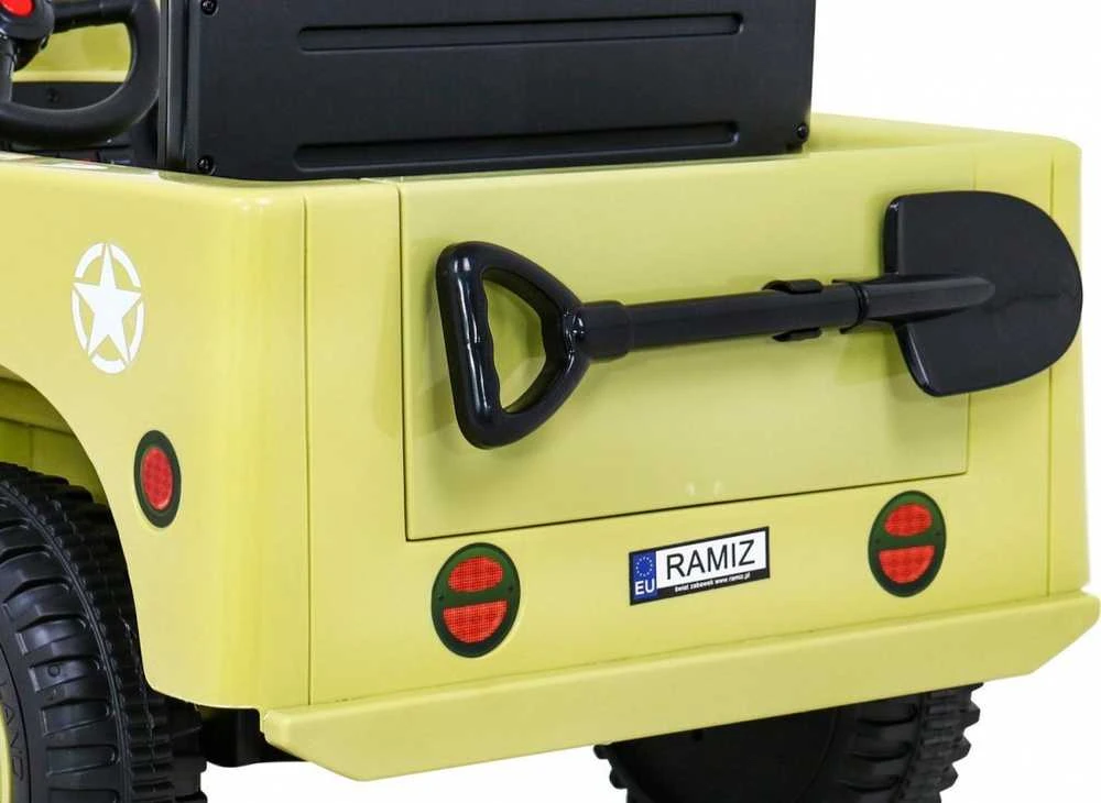 Ramiz Elektrinė mašina vaikams Retro Military Elektrinė mašina vaikams