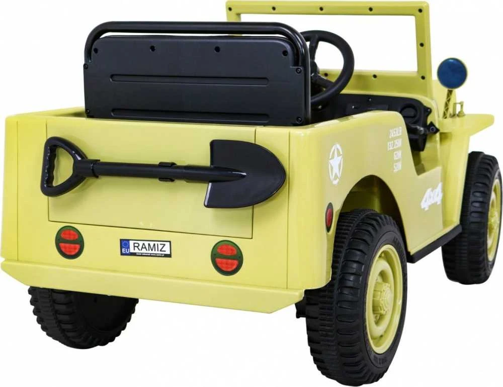 Ramiz Elektrinė mašina vaikams Retro Military Elektrinė mašina vaikams