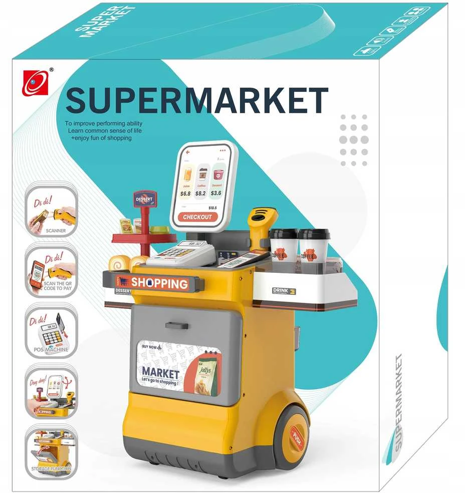 Ramiz B45E INTERAKTYWNY SUPERMARKET Vežimėlis DŹWIĘK KASA