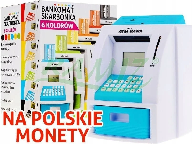 Ramiz Vaikiška taupyklė 3+ mėlyna Interaktyvios funkcijos + bankomato kortelė