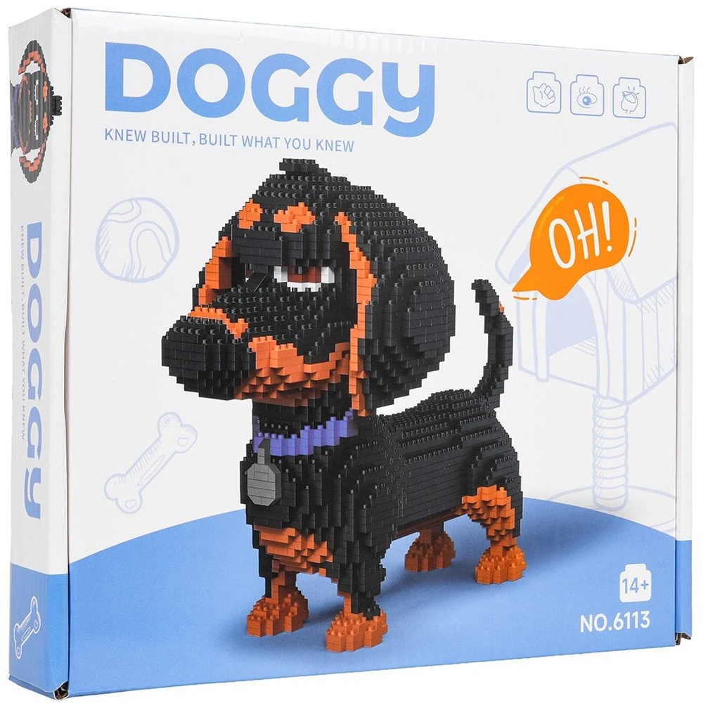 Ramiz techniniai statybiniai blokai DOG DACHSHUNDER 1930 el. MINI BLOKŲ RINKINYS