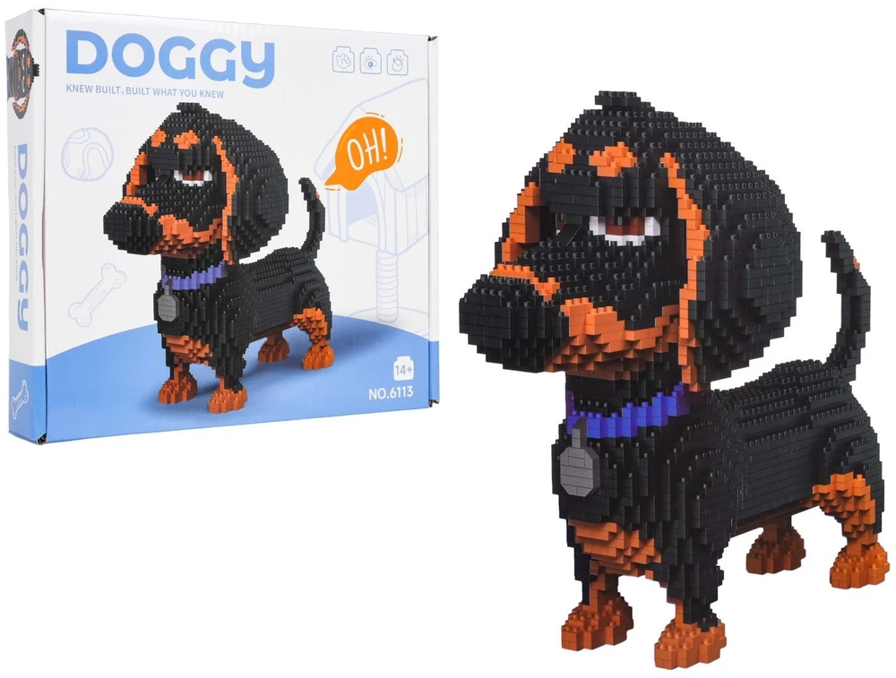 Ramiz techniniai statybiniai blokai DOG DACHSHUNDER 1930 el. MINI BLOKŲ RINKINYS