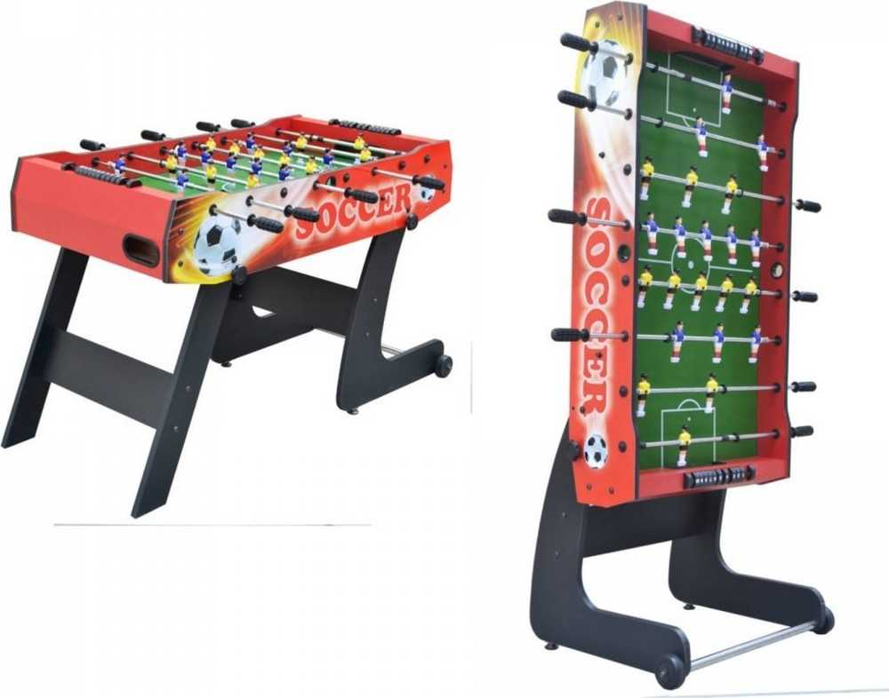 Ramiz Futbolo stalas sulankstomas raudonas 121x60 cm