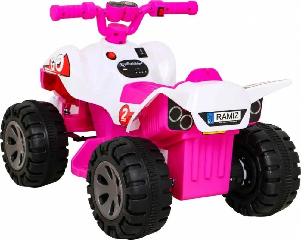 Ramiz Quad The Fastest na akumulator vaikams Rožinė + Silnik 25W