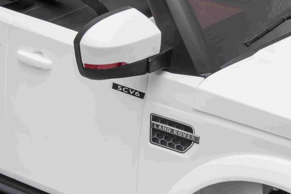 Ramiz Elektromobilis Land Rover Discovery, baltas