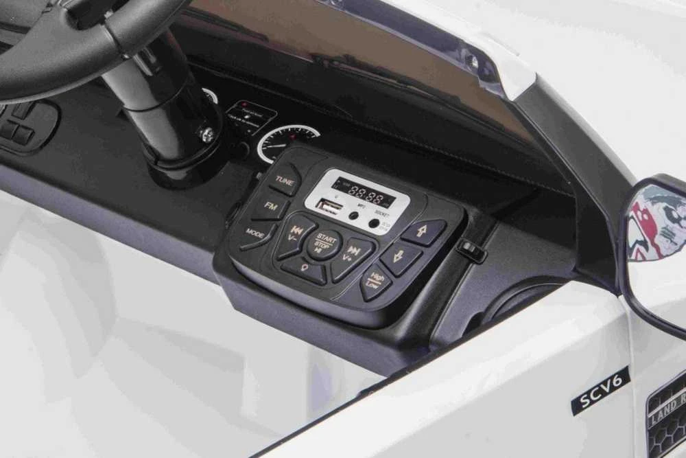 Ramiz Elektromobilis Land Rover Discovery, baltas