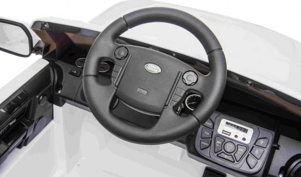 Ramiz Elektromobilis Land Rover Discovery, baltas