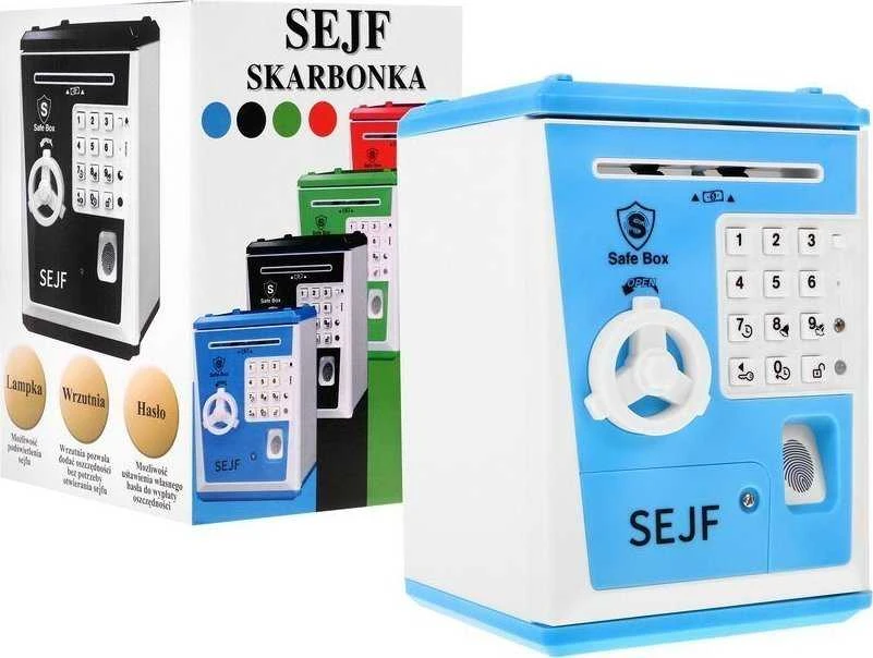 Ramiz Mėlynas seifas Piggy Bank Mėlyna