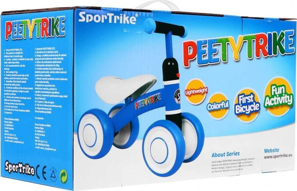 Ramiz Pirmasis balansinis keturratis mažyliams Sportrike PettyTrike Z7 žalios spalvos (nuo 1 metų amžiaus vaikams)