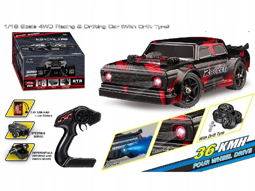 Ramiz ROCKET R/C valdomas 4x4 driftinis automobilis
