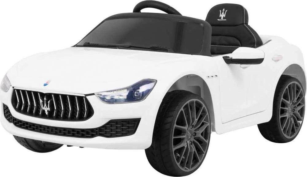 Ramiz Elektrinė mašina vaikams Maserati Ghibli Elektrinė mašina vaikams baltos spalvos