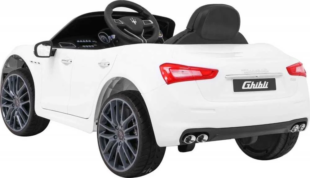 Ramiz Elektrinė mašina vaikams Maserati Ghibli Elektrinė mašina vaikams baltos spalvos