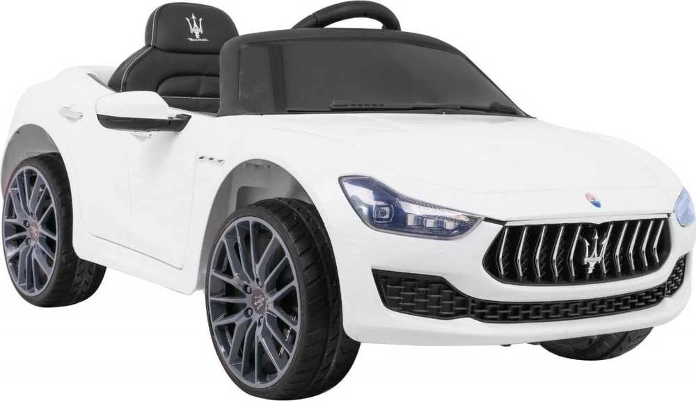Ramiz Elektrinė mašina vaikams Maserati Ghibli Elektrinė mašina vaikams baltos spalvos